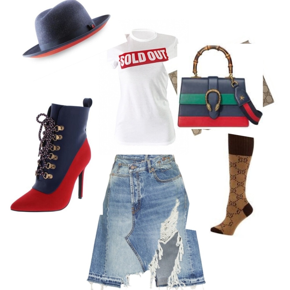 Kylie Military Lace Up Colorblock Ankle Booties